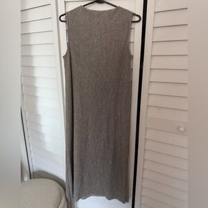 Zara Gray Maxi Ribbed Dress